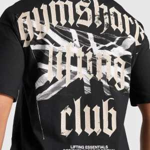 Outlet Gymshark Lifting Club Graphic T-Shirt Black