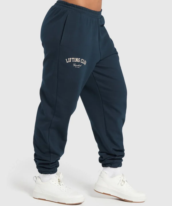 Hot Gymshark Lifting Club Oversized Joggers Navy