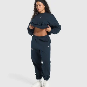 Hot Gymshark Lifting Club Oversized Joggers Navy