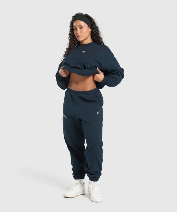 Hot Gymshark Lifting Club Oversized Joggers Navy