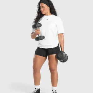 Hot Gymshark Lifting Club Oversized T-Shirt White