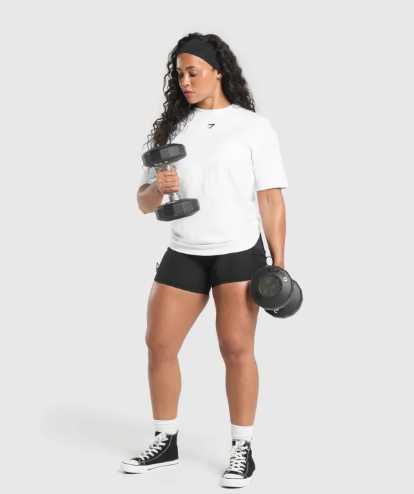 Hot Gymshark Lifting Club Oversized T-Shirt White