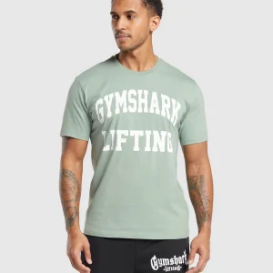 Discount Gymshark Lifting Club T-Shirt DollarGreen