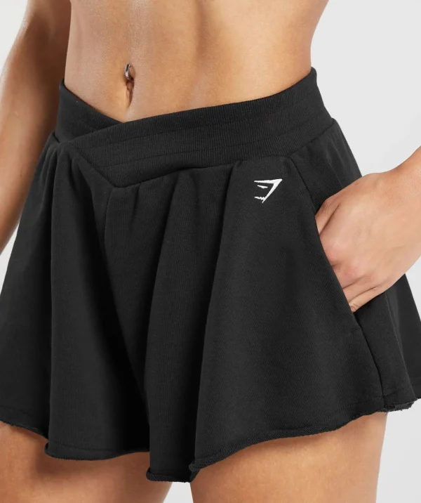 New Gymshark Lifting Crossover Cotton Shorts Black