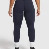 Clearance Gymshark Lifting Dipped Waistband Leggings HeavyBlue