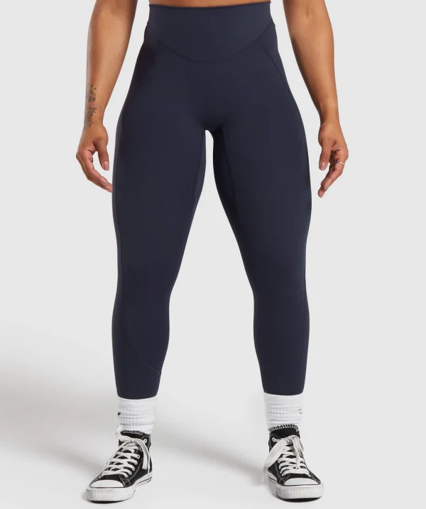 Clearance Gymshark Lifting Dipped Waistband Leggings HeavyBlue