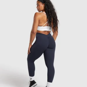 Clearance Gymshark Lifting Dipped Waistband Leggings HeavyBlue