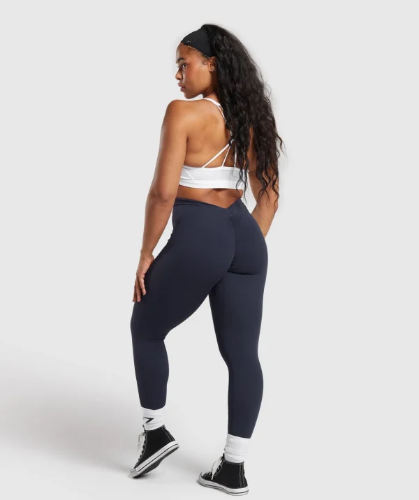 Clearance Gymshark Lifting Dipped Waistband Leggings HeavyBlue