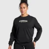 Discount Gymshark Lifting Essentials Graphic Long Sleeve Top Black