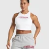 Clearance Gymshark Lifting Essentials Graphic Tank White