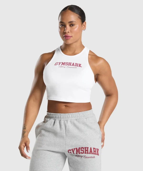 Clearance Gymshark Lifting Essentials Graphic Tank White