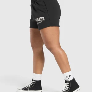 Outlet Gymshark Lifting Essentials Graphic Brushed 4' Shorts Black
