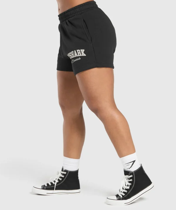 Outlet Gymshark Lifting Essentials Graphic Brushed 4' Shorts Black