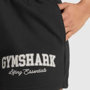 Outlet Gymshark Lifting Essentials Graphic Brushed 4' Shorts Black
