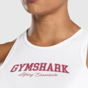 Clearance Gymshark Lifting Essentials Graphic Tank White