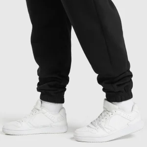 Fashion Gymshark Lifting Essentials Graphic Brushed Oversized Joggers Black