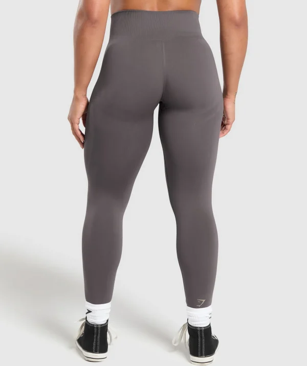 Clearance Gymshark Lifting Essentials Leggings GreyedPurple