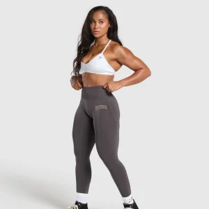 Clearance Gymshark Lifting Essentials Leggings GreyedPurple