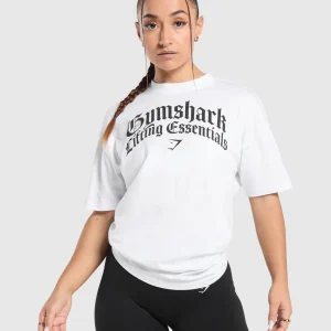 Best Gymshark Lifting Essentials Oversized T-Shirt White