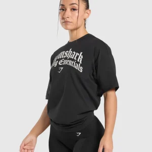 Sale Gymshark Lifting Essentials Oversized T-Shirt Black