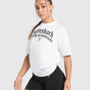 Best Gymshark Lifting Essentials Oversized T-Shirt White