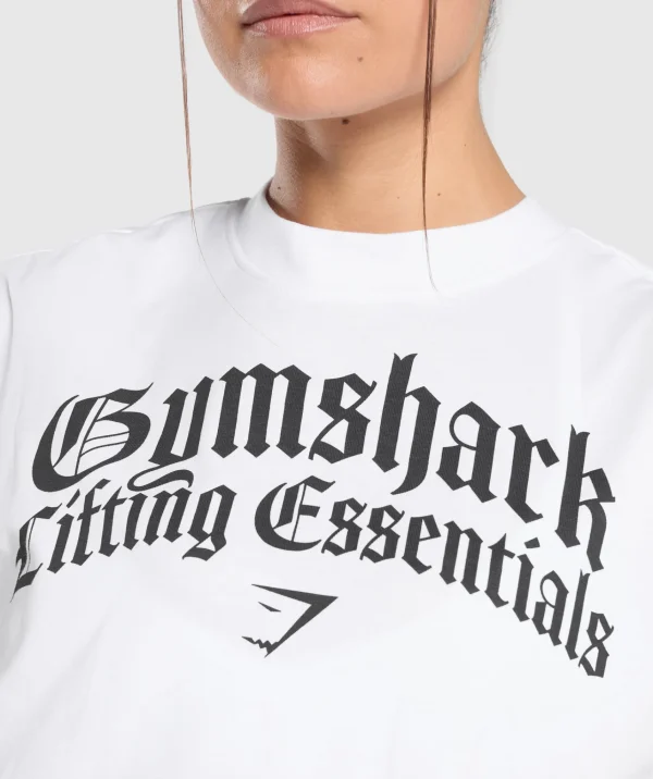 Best Gymshark Lifting Essentials Oversized T-Shirt White