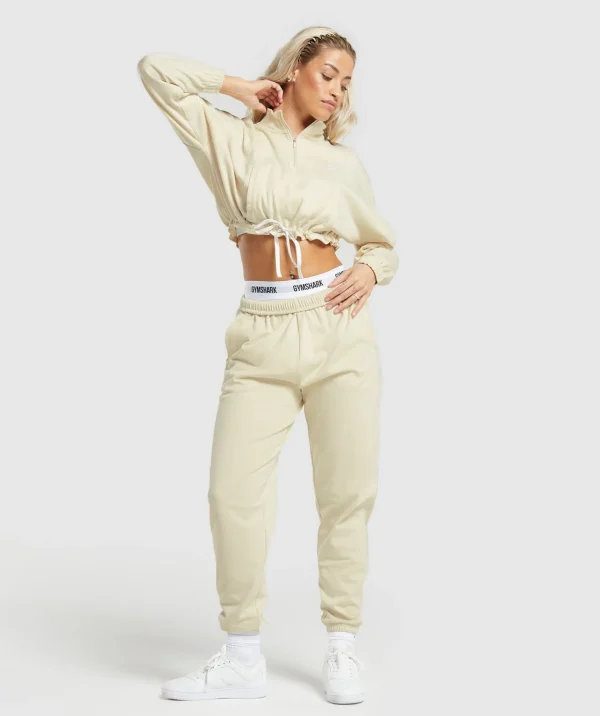 Online Gymshark Lifting Lightweight Joggers EcruWhite