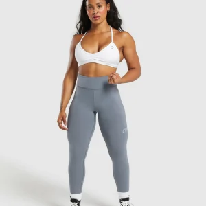 Clearance Gymshark Lifting Logo Leggings IronBlue