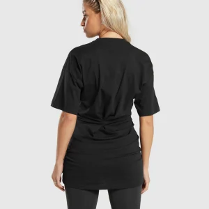 Sale Gymshark Lifting Longline T-Shirt Dress Black