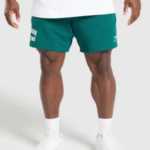 Clearance Gymshark Lifting Mesh 7" Shorts MotivateTeal