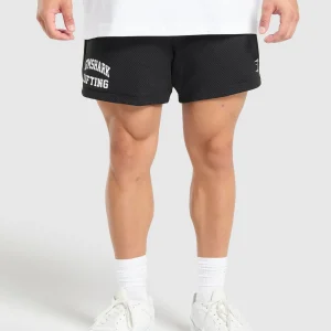 Best Gymshark Lifting Mesh 5" Shorts Black