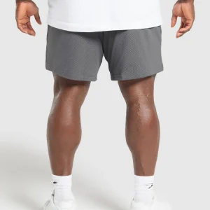 Outlet Gymshark Lifting Mesh 7" Shorts PitchGrey