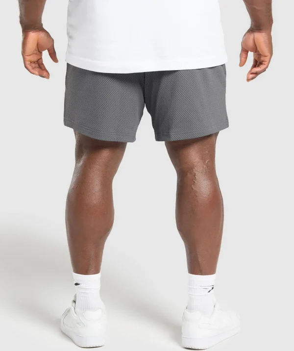 Outlet Gymshark Lifting Mesh 7" Shorts PitchGrey