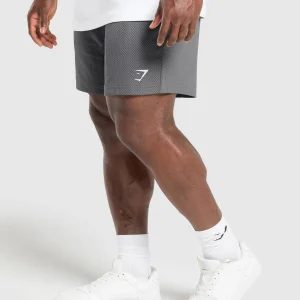 Outlet Gymshark Lifting Mesh 7" Shorts PitchGrey