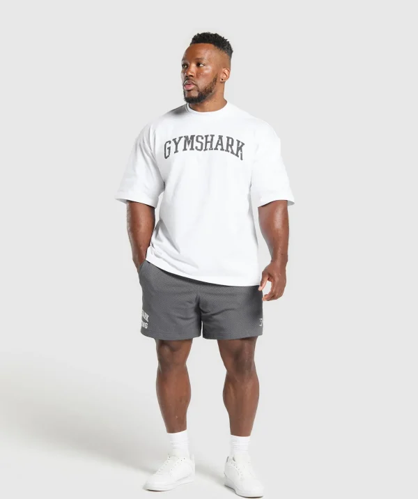 Outlet Gymshark Lifting Mesh 7" Shorts PitchGrey