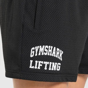 Best Gymshark Lifting Mesh 5" Shorts Black