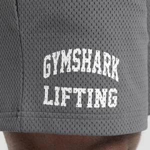 Outlet Gymshark Lifting Mesh 7" Shorts PitchGrey