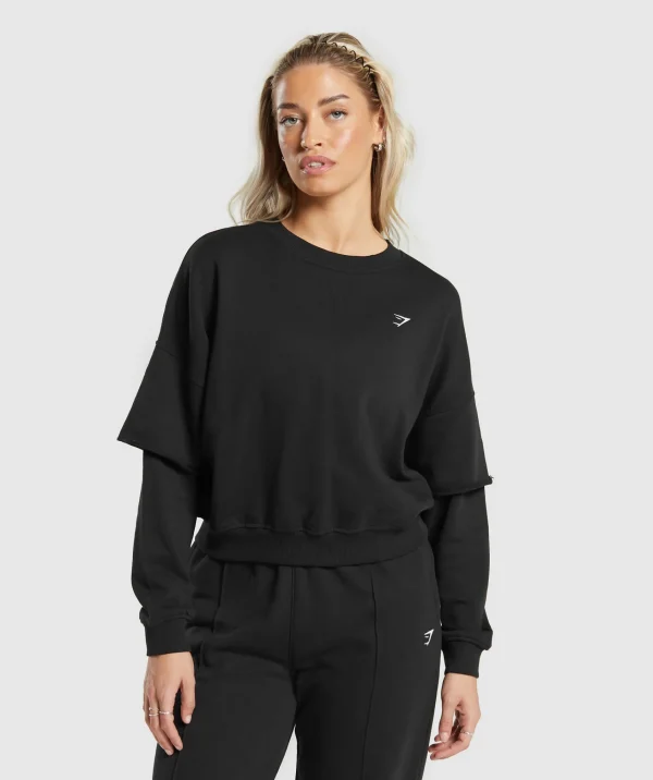 Best Gymshark Lifting Oversized Sweatshirt Black