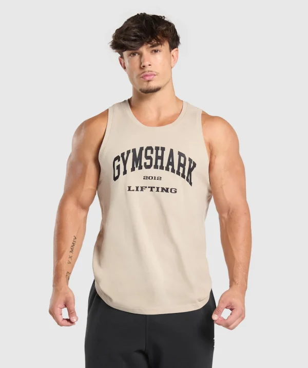 Discount Gymshark 2012 Lifting Tank PebbleGrey