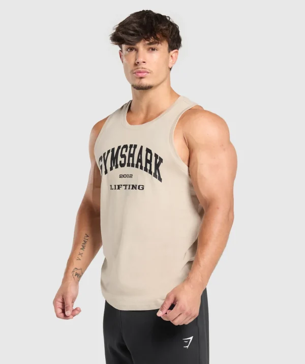 Discount Gymshark 2012 Lifting Tank PebbleGrey