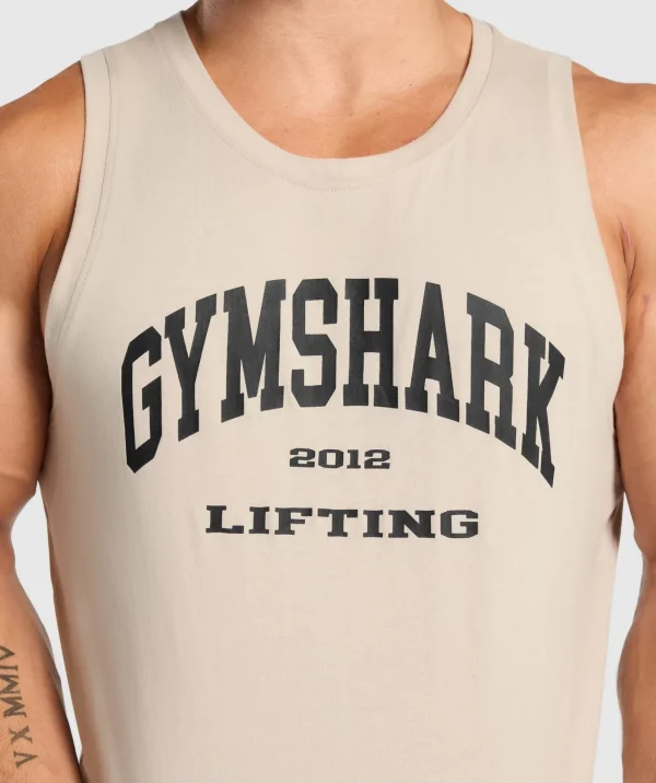 Discount Gymshark 2012 Lifting Tank PebbleGrey