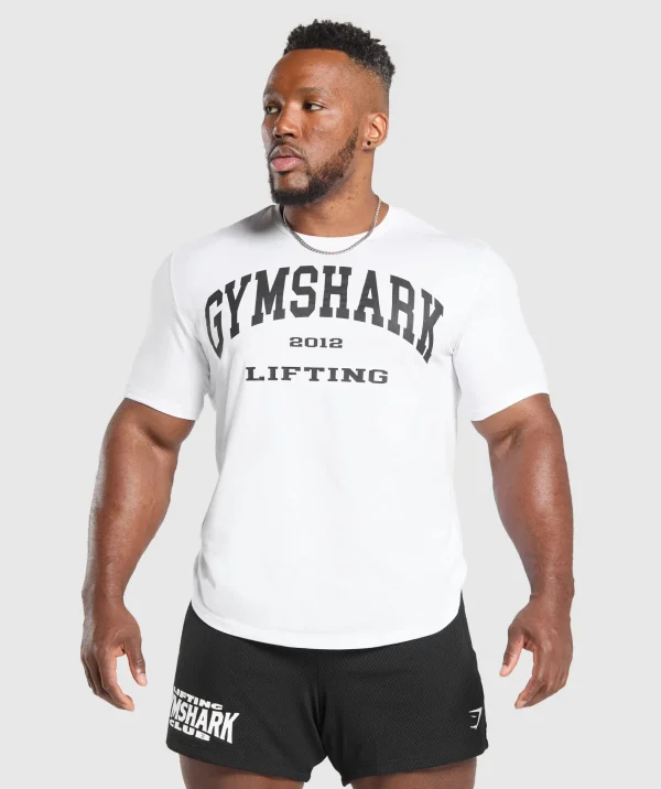 Clearance Gymshark 2012 Lifting T-Shirt White