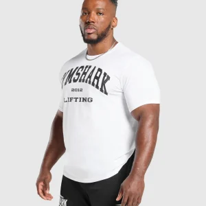 Clearance Gymshark 2012 Lifting T-Shirt White