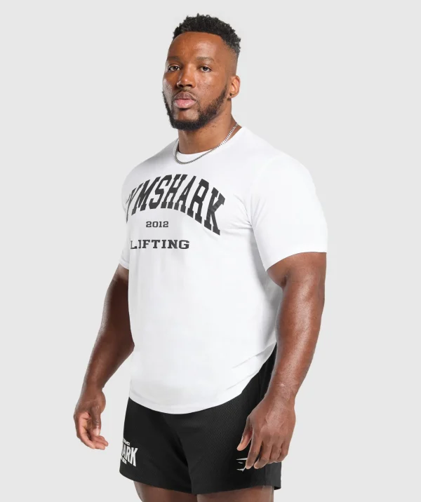 Clearance Gymshark 2012 Lifting T-Shirt White