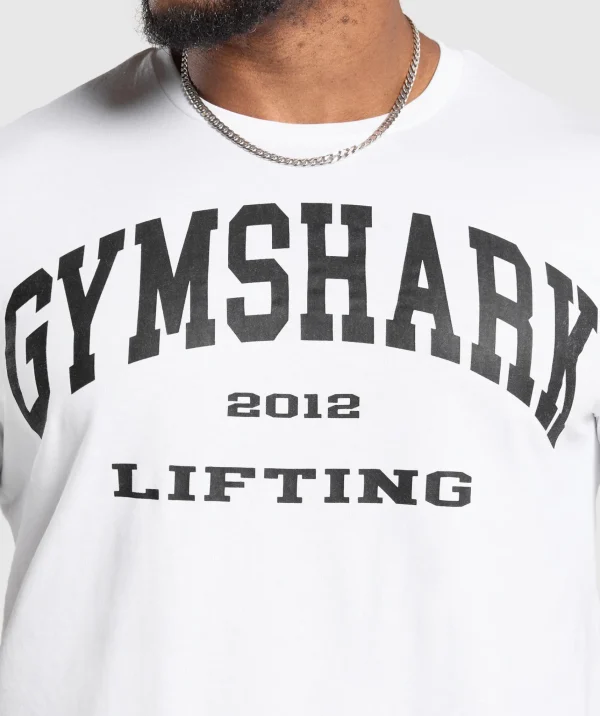 Clearance Gymshark 2012 Lifting T-Shirt White