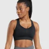 Online Gymshark Lightweight High Support Sports Bra Black