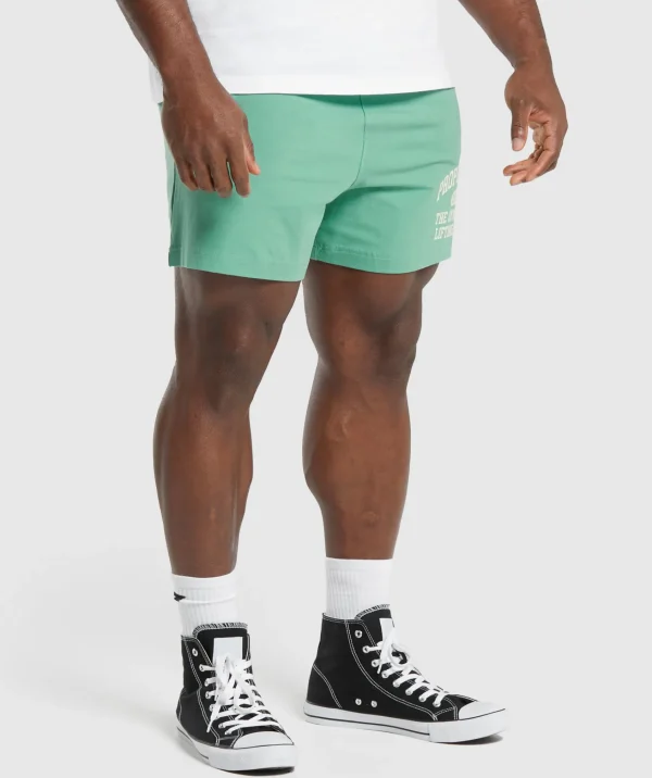 Outlet Gymshark Lightweight Jersey Shorts LagoonGreen