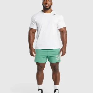 Outlet Gymshark Lightweight Jersey Shorts LagoonGreen