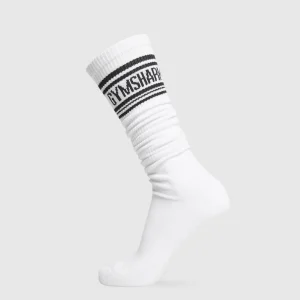 Sale Gymshark Long Stripe Socks White