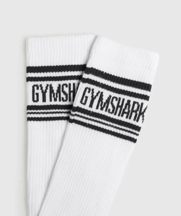 Sale Gymshark Long Stripe Socks White